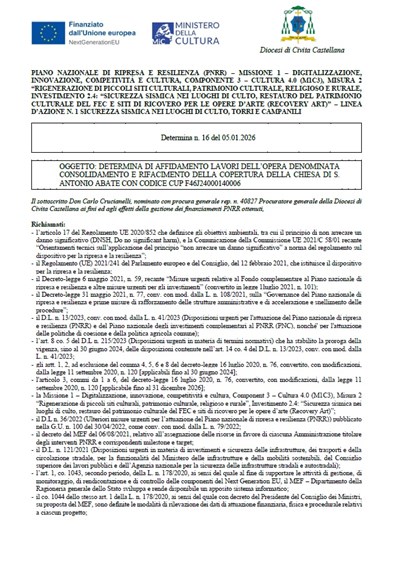 Determina n.16 - PNRR